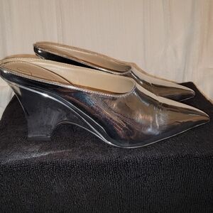 Nordstrom Shiny Silver Women's Mules